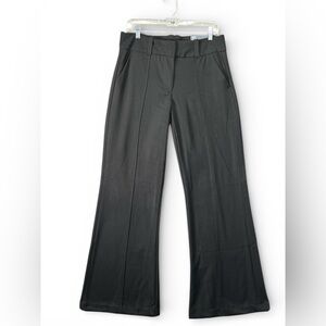 New American Eagle Dress Pants Womens 4 Black Flare Trouser Mid Rise Stretch